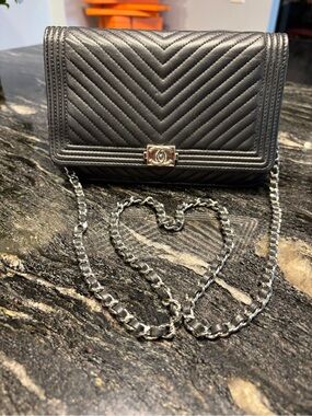 Chanel Black Quilted Leather Chain Shoulder Bag